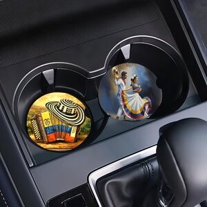 Set of 2 - Ceramic Car Coaster